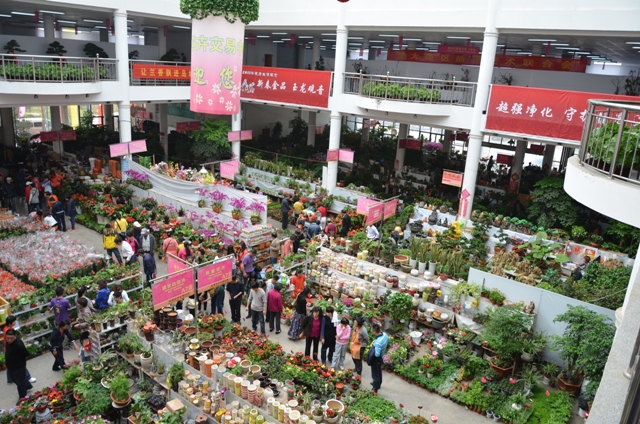 Flower market in China 