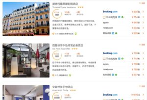 Where do Chinese travelers stay in Paris