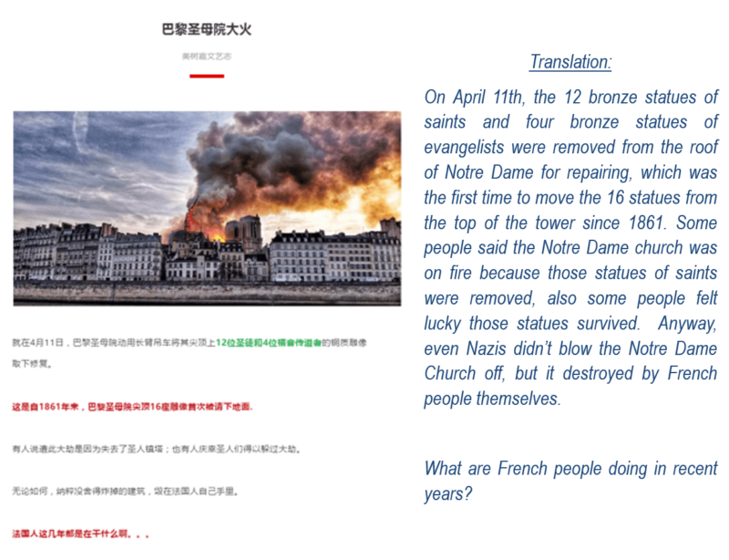 Chinese media reaction to situation in Paris