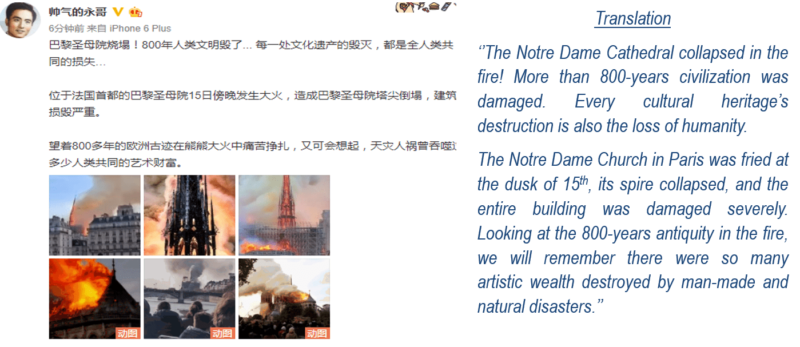 China reacts to Notre Dame de Paris fire