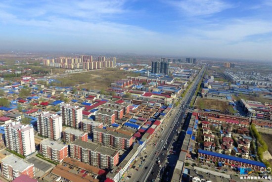Xiong'an new area in 2016. Special economic zone in China.