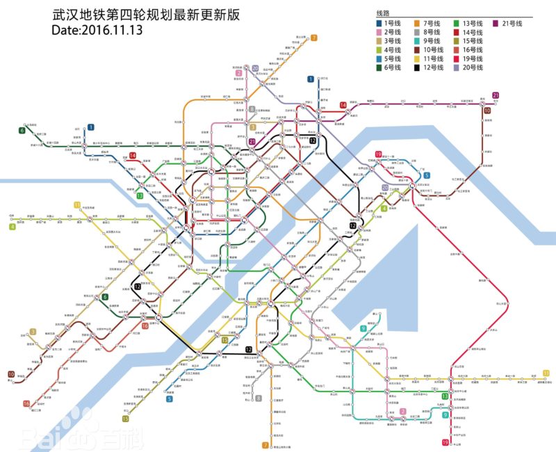 Map of Wuhan's metro system