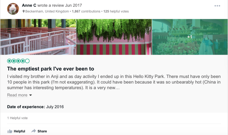 Hello Kitty theme park reviews