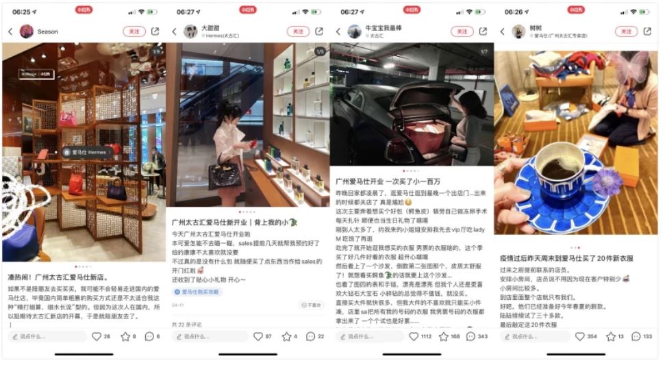 revenge purchases quickly posted on social media Chinese luxury market after COVID-19