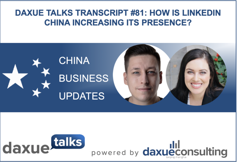 Linkedin presence in China