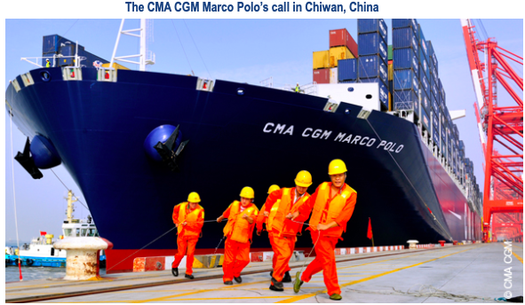 CMA CGM Macro Polo’s call in Chiwan (China)