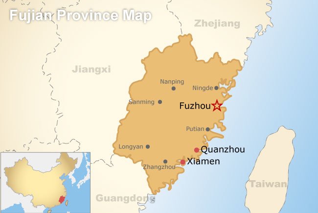 Xiamen's location