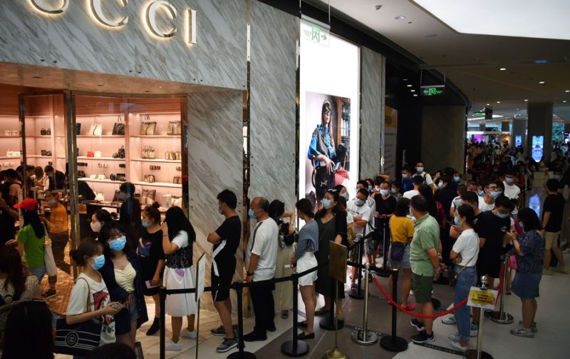 Gucci store at a duty-free shopping mall in Sanya City, Hainan Province, Oct. 5. 2020.