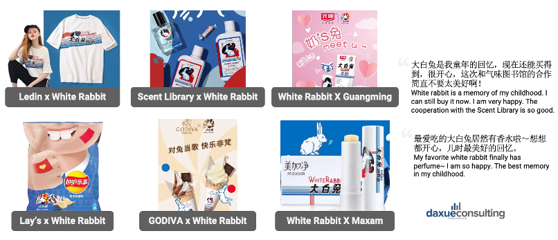 White Rabbit nostalgia co-branding