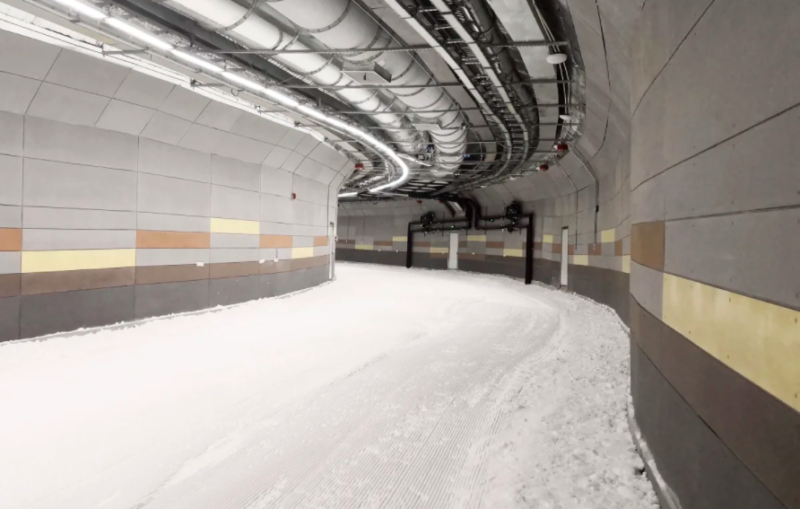 Jilin's new indoor Cross-country ski resort, featuring 1300m indoor and 1600m outdoor ski runs is the first of its kind in Asia