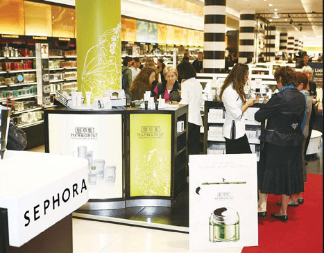 Herborist in French Sephora store
C-beauty in the west
