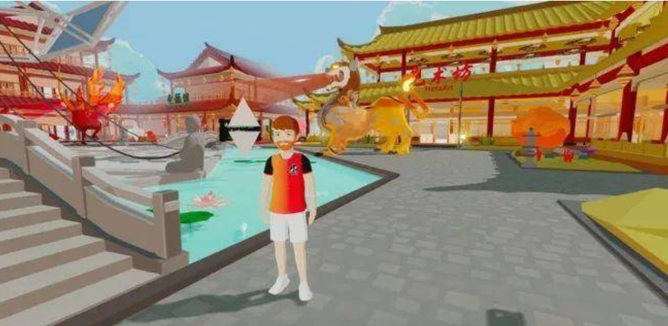 Virtual world of Dragon City on Decentraland NFT market in China