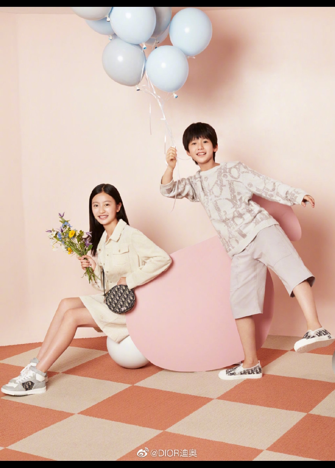 Lester Lin e Pei Jiaxin for Baby Dior Spring-Summer 2021 China's luxury childrenswear 