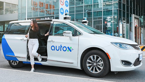 Robo-taxis by manufacturer AutoX are equipped with most advanced sensors to ensure the highest level of safety Autonomous driving in China