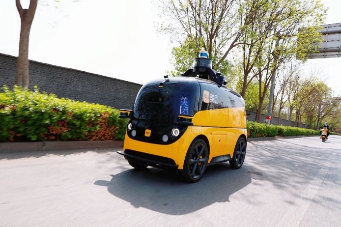 Meituan self-driving vehicles can deliver food autonomously Autonomous driving in China