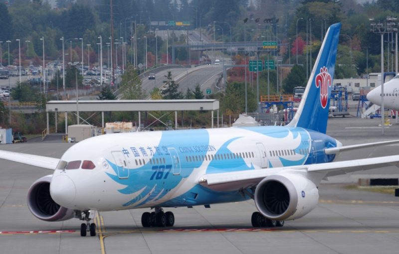 Boeing 787 air travel in China 