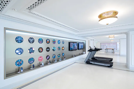 a mini gym with treadmills is set up on the second floor of Huawei’s Shanghai flagship store where interested clients can monitor their heart functions Experiential retail 