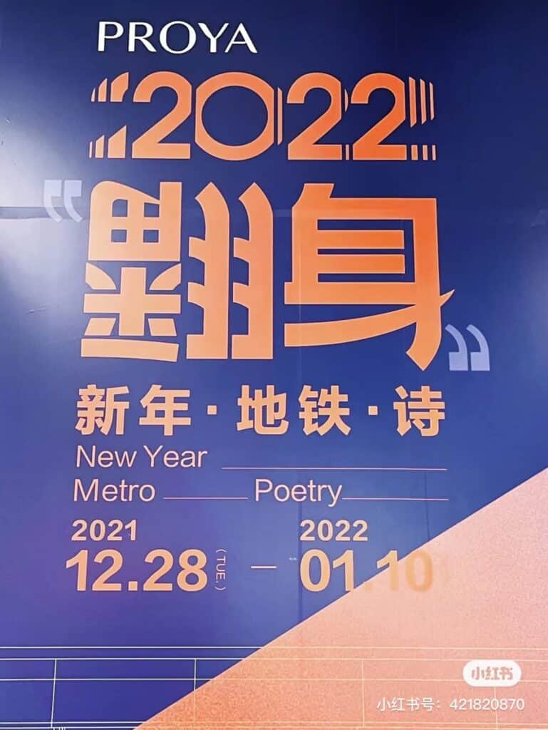 Daxue Consulting- Proya Campaign - New Year Metro PoetryA Visitor Is Visiting the Exhibition