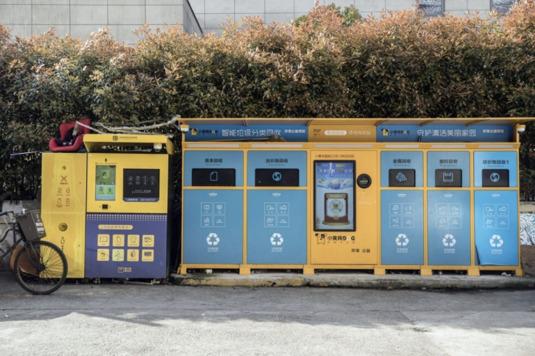 clothing collection recycling bins in China