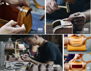 Artisanal craftsmen designing Duanmu Liangjin’s handbag