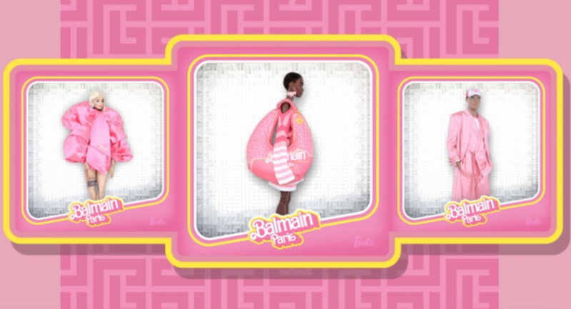 luxury brands metaverse and NFTs: Balmain x Barbie NFTs collection