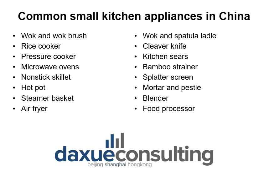 Common small Chinese kitchen appliances