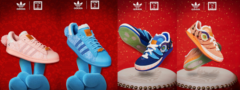 collaboration between Adidas and Melting Sadness for the Chinese New Year