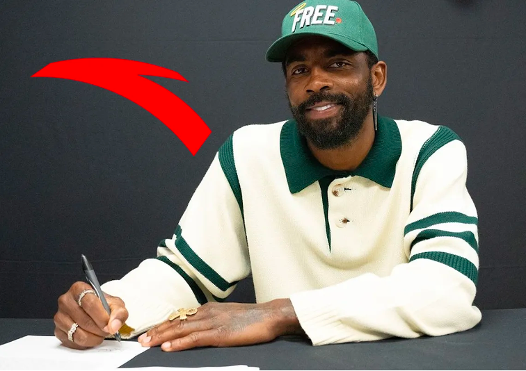 Kyrie signing contract with chinese brand