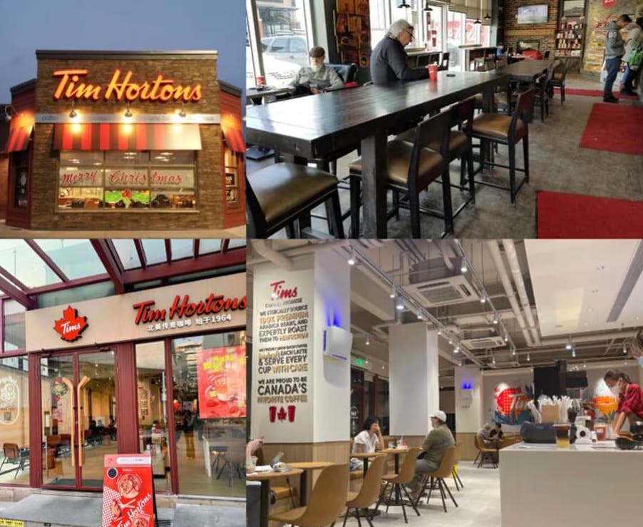 differences between tim hortons in canada and china