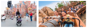 Family with children enjoying their time in Shanghai Disneyland