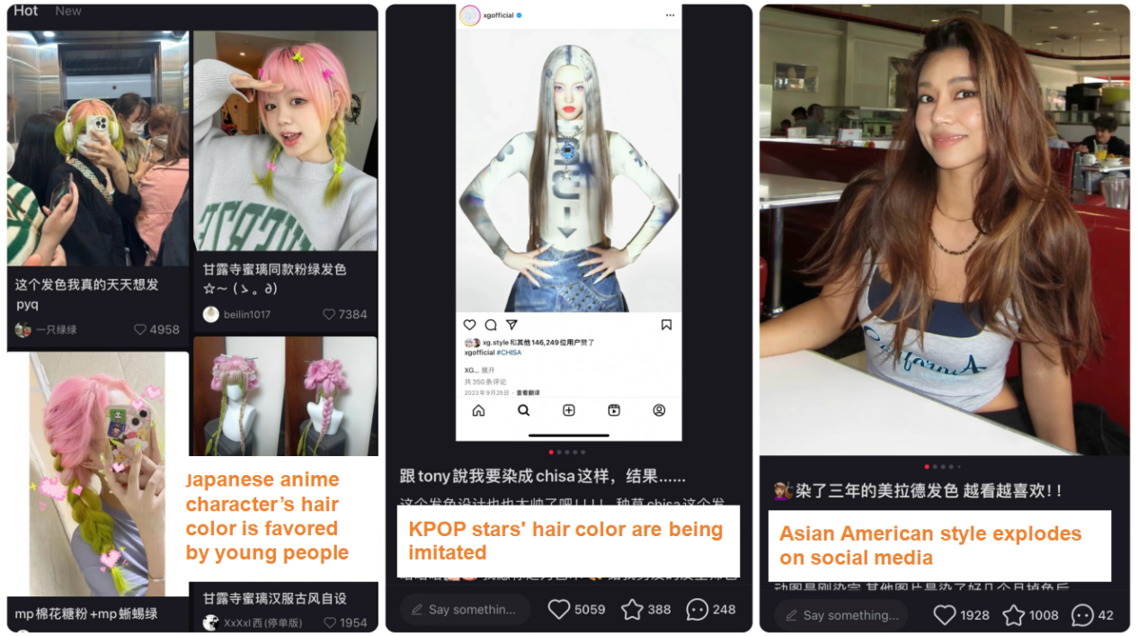 Hair coloring in China: KOLs on social media