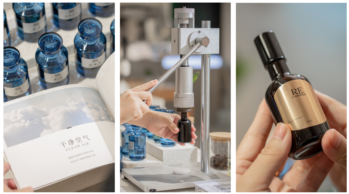 Daxue Consulting, Reclassified process of a DIY perfume, from choosing the fragrances to its bottling