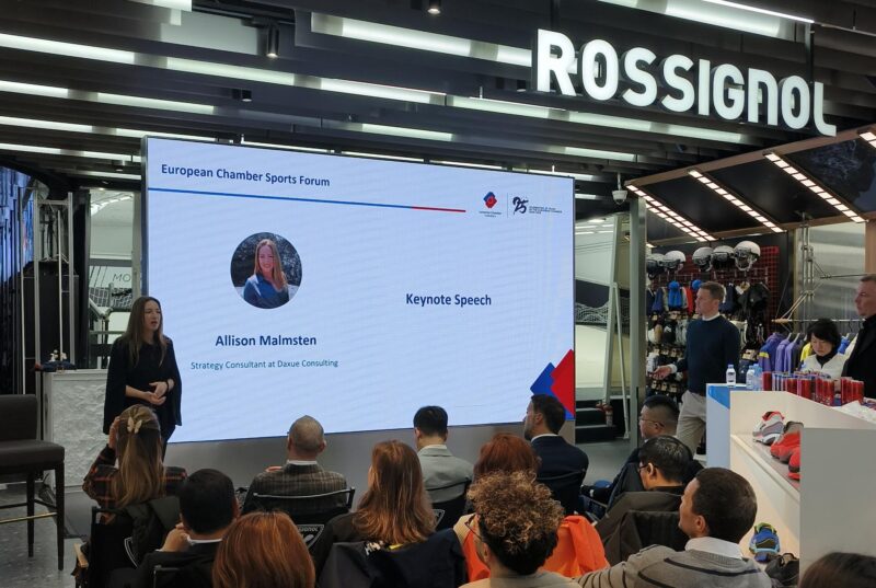 Keynote speech on China's winter sports market for the EU Chamber of Commerce in Shanghai